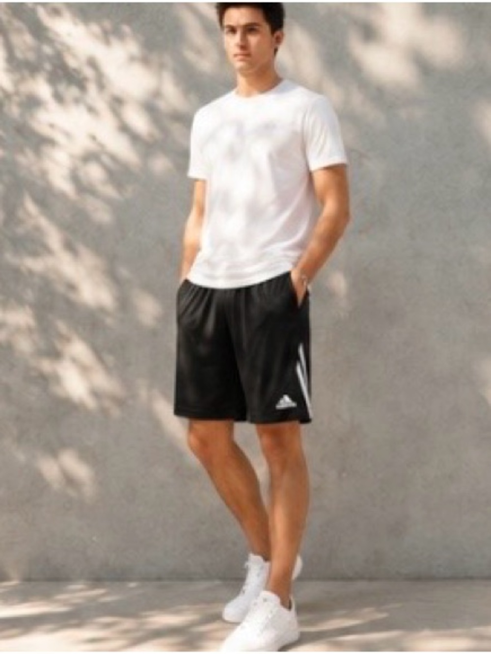 Adidas Climalite Athletic Shorts Black Elastic Waist Activewear Size L EUC
